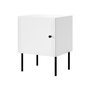Voir la diapositive 2 : BEST MOBILIER Lavaggi - table de chevet - blanc - 45 cm