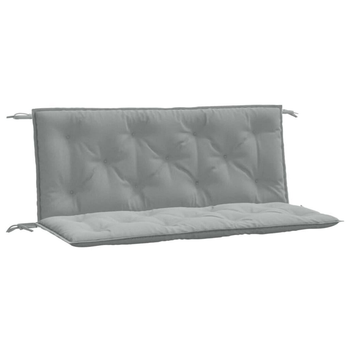 VIDAXL Coussins de banc de jardin lot de 2 gris clair melange tissu