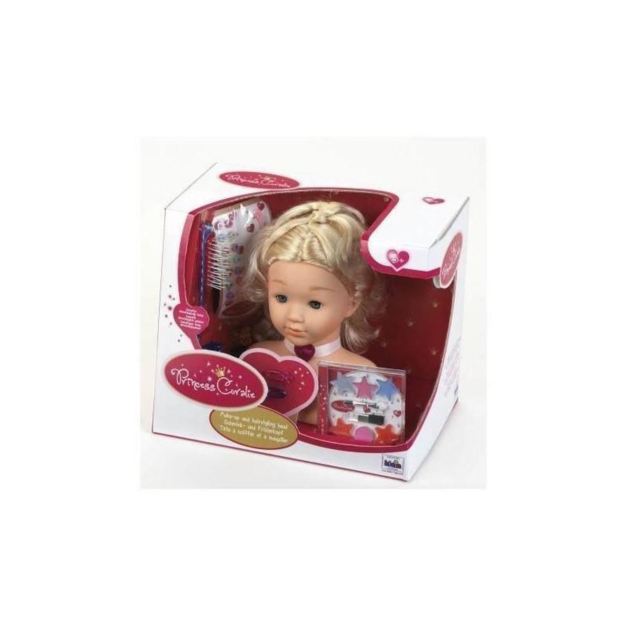 Voir la diapositive 2 : Klein PRINCESS CORALIE Tete a Coiffer et a Maquiller avec Accessoires - 25 cm