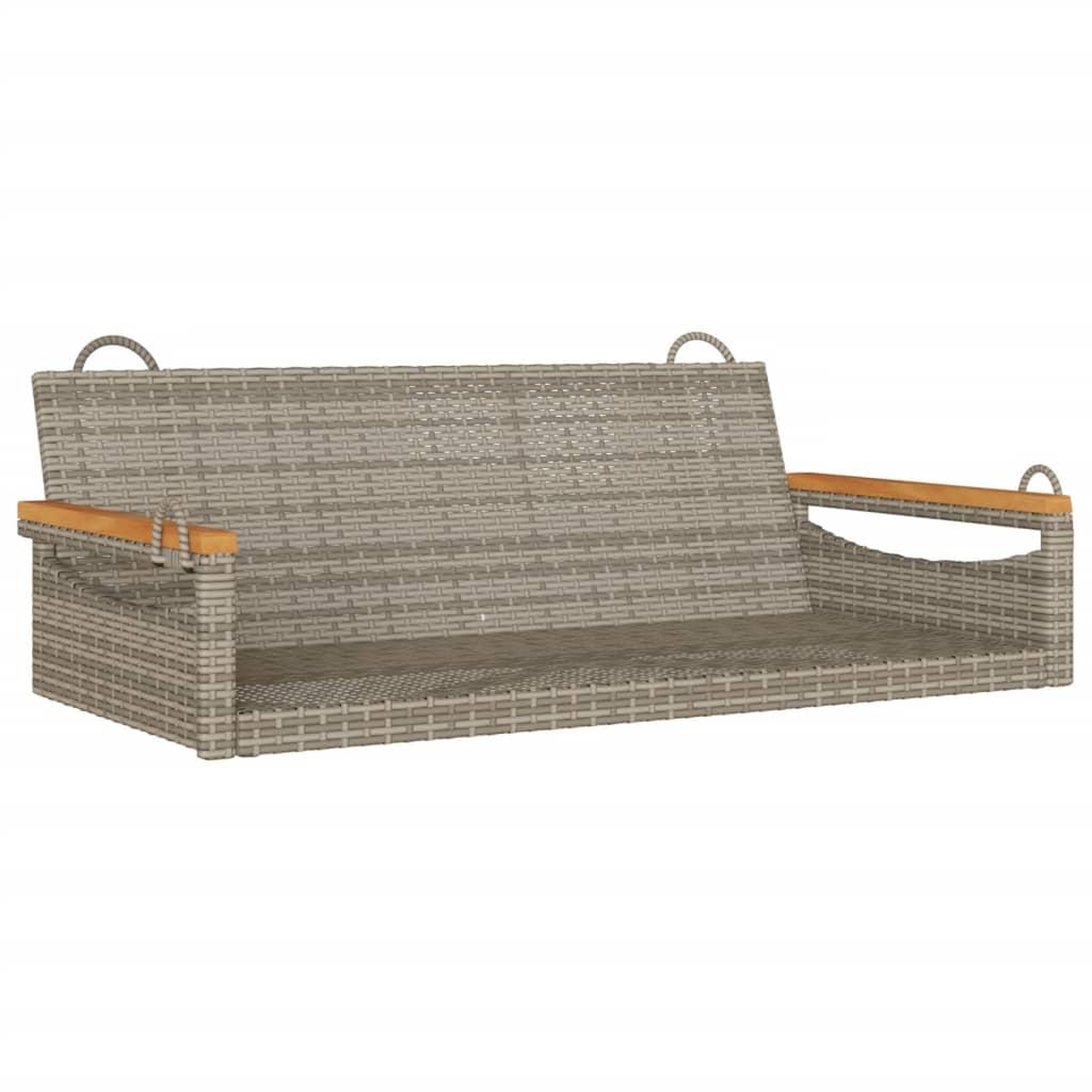 Voir la diapositive 2 : VIDAXL Balancelle gris 109x62x40 cm resine tressee