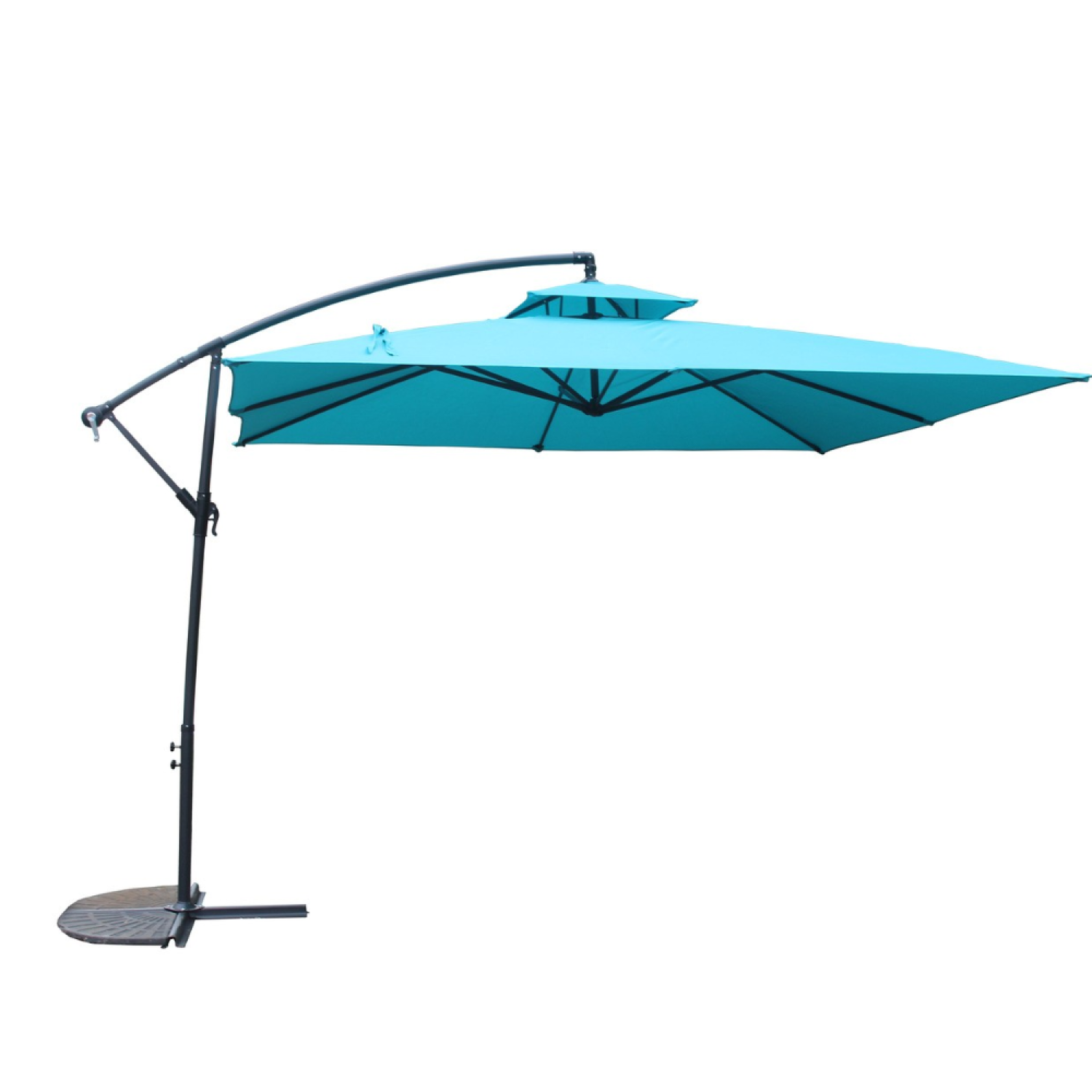 CONCEPT USINE Parasol  bleu déporté rond 295 x 295 m capri