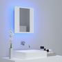 Voir la diapositive 3 : VIDAXL Armoire salle de bain a miroir LED Blanc 40x12x45 cm Acrylique