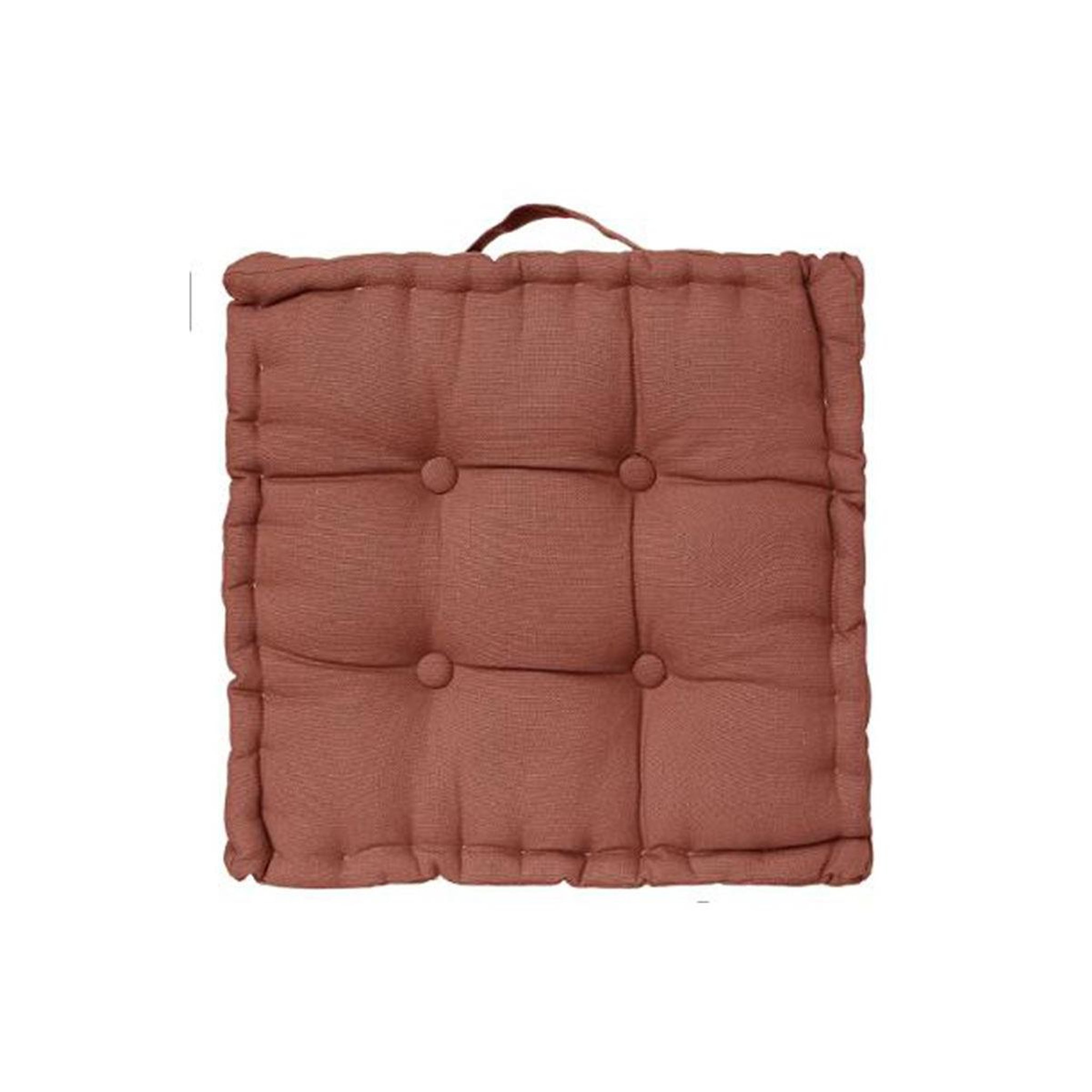 ATMOSPHERA Coussin de sol  dorian  40x40cm terracotta