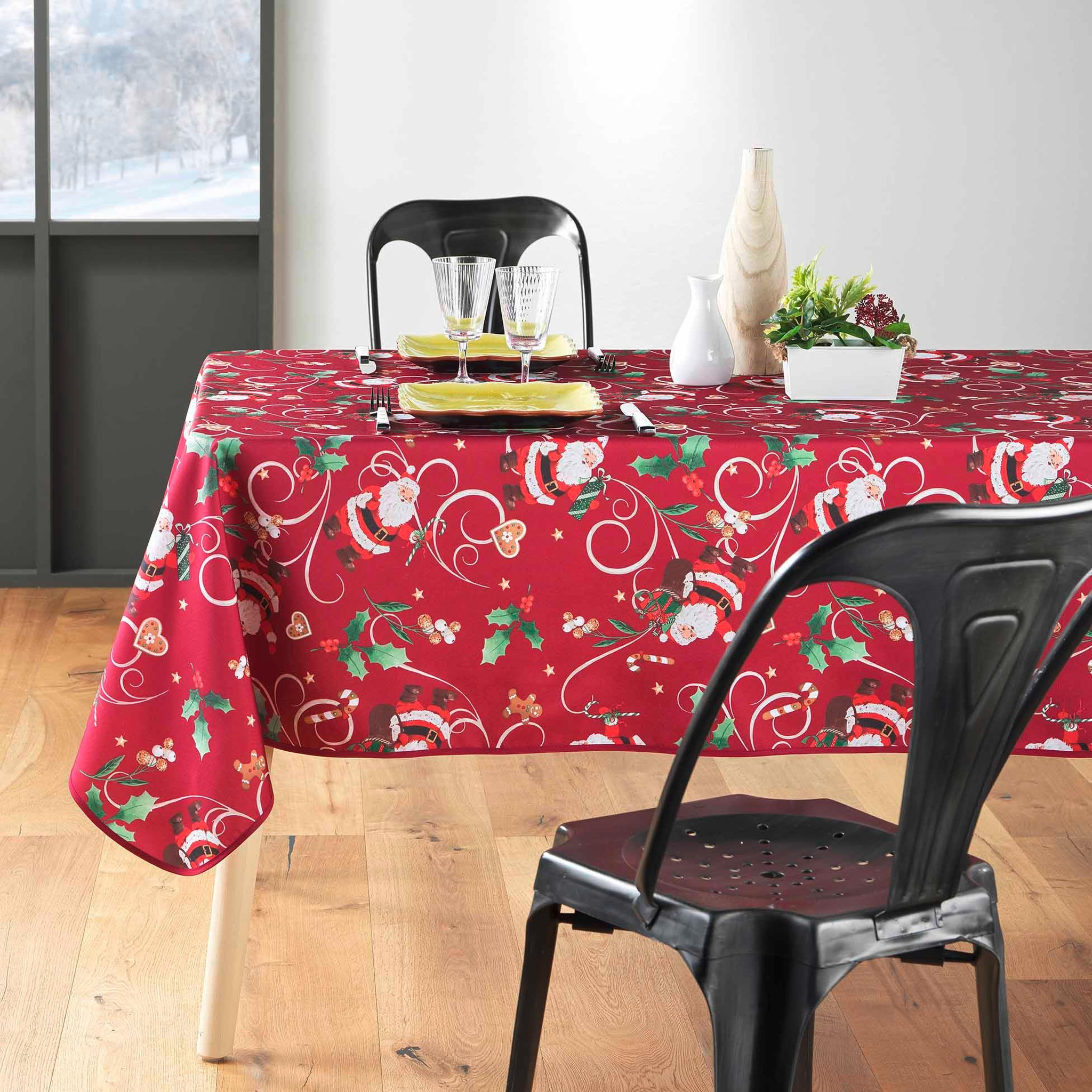 Voir la diapositive 4 : Eden Nappe rectangle père noel enchanté
