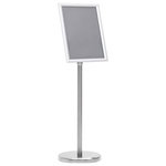 VIDAXL Support d affiche A4 sur pied Argenté Alliage d aluminium