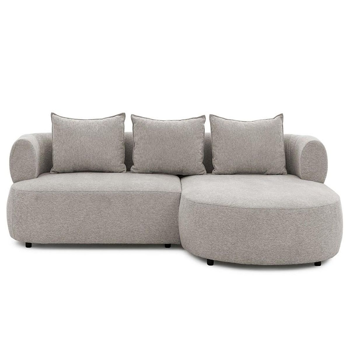 LISA DESIGN Angela - canapé d'angle droit 4 places en velours texturé