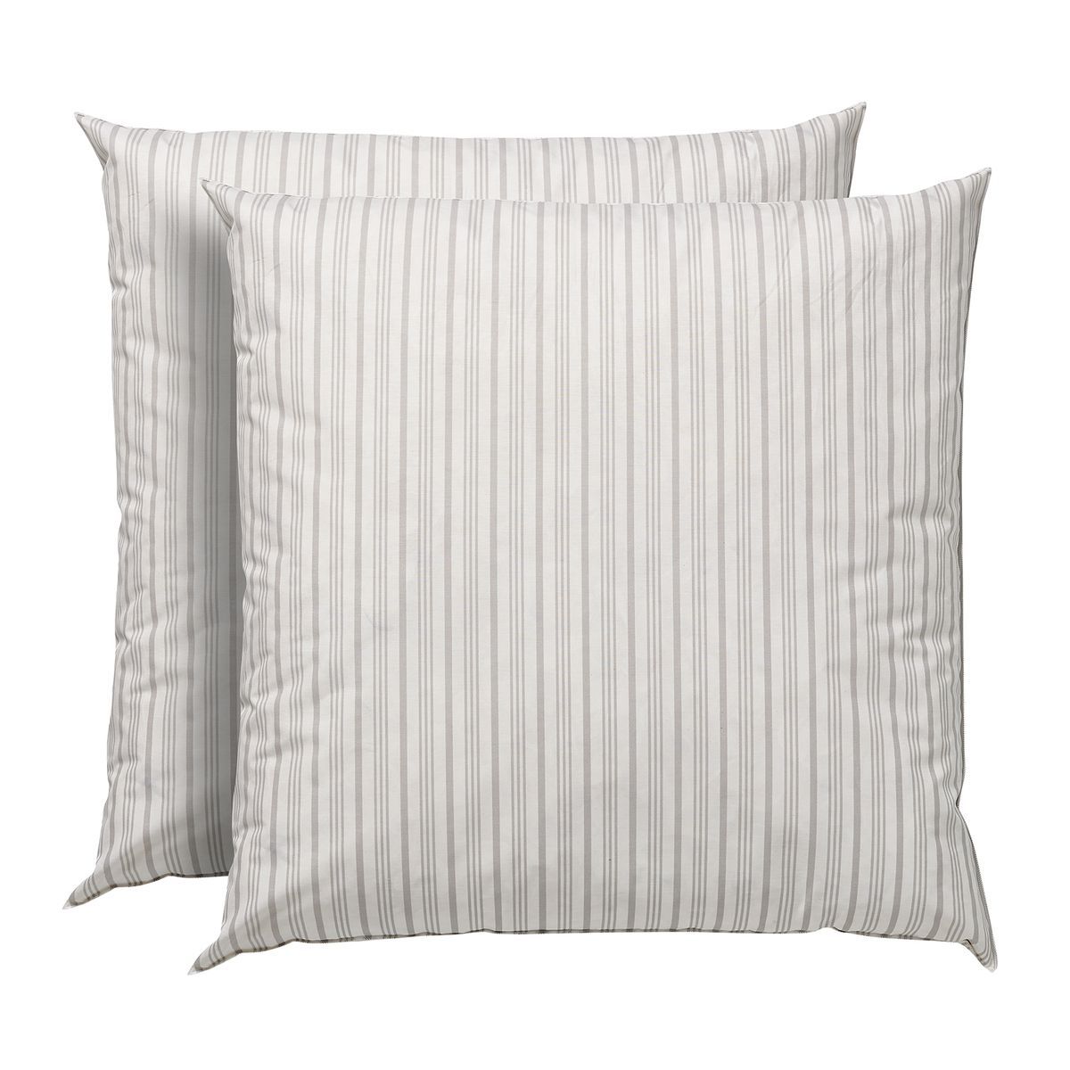 Lot de 2 oreillers naturels confort ferme en plumettes neuves et polycoton traité anti acariens 