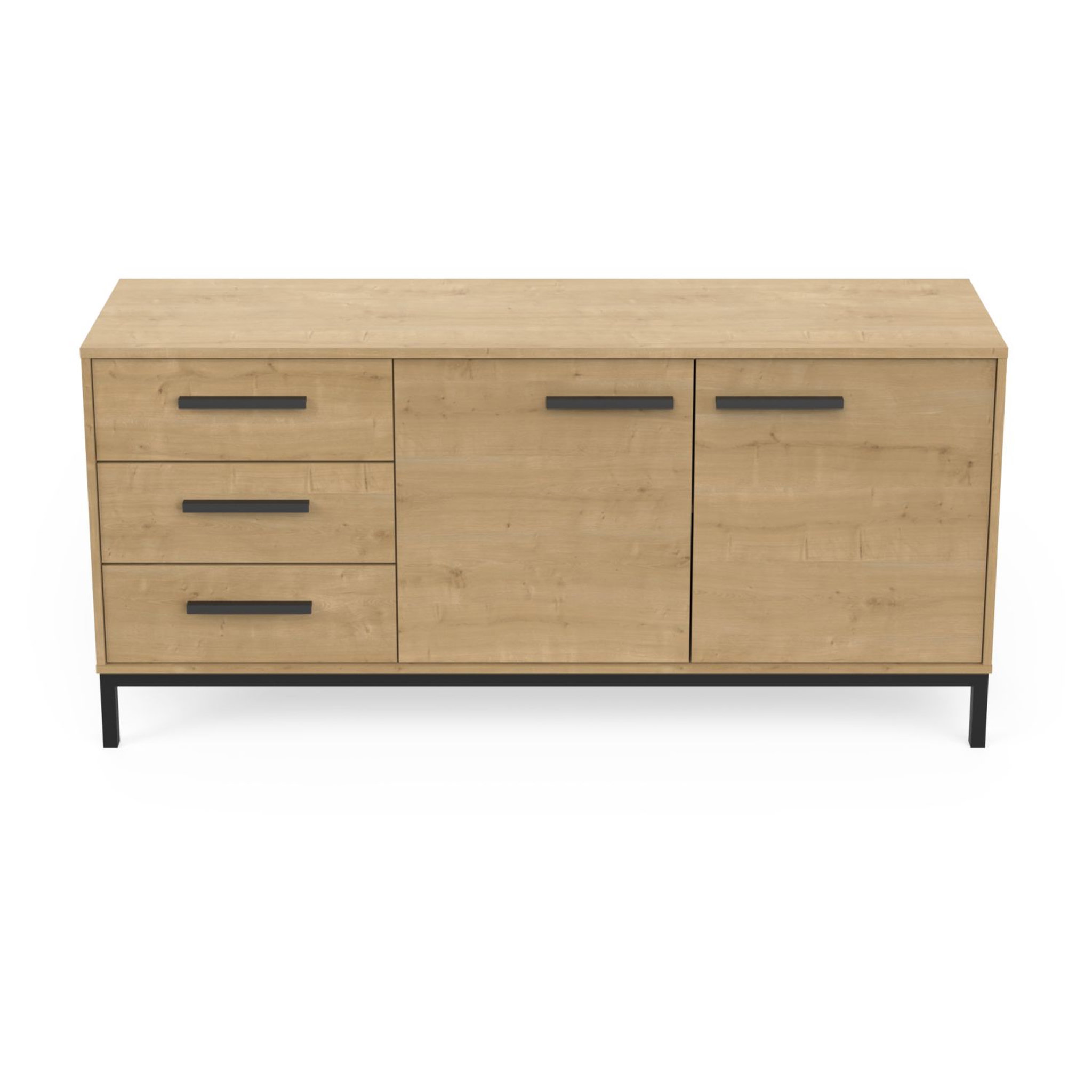 Voir la diapositive 2 : Enfilade 2 portes 3 tiroirs L152cm DAFT