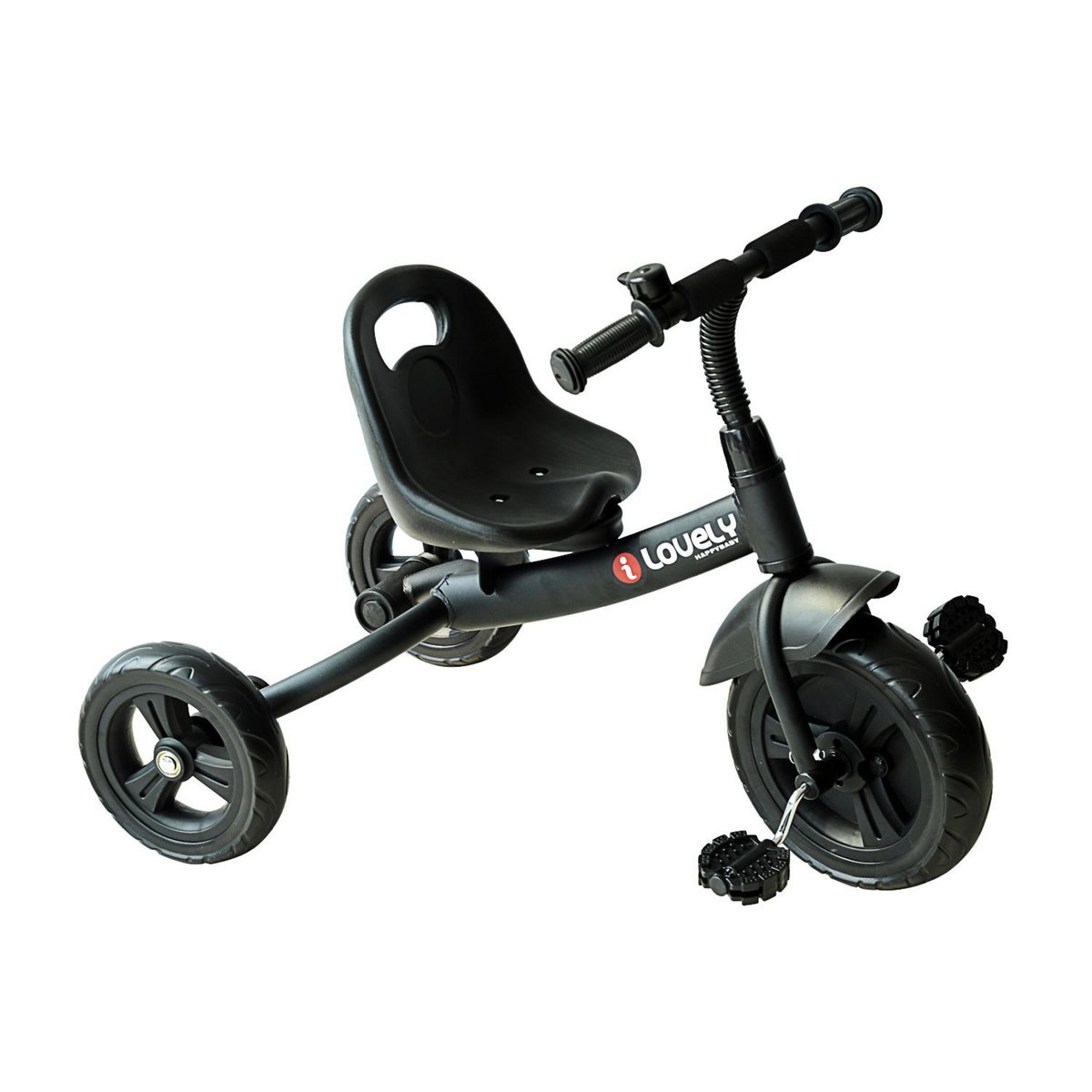 HOMCOM Tricycle enfants multi-équipé garde-boue sonnette pédales antidérapantes siège réglable 2 positions avec dossier