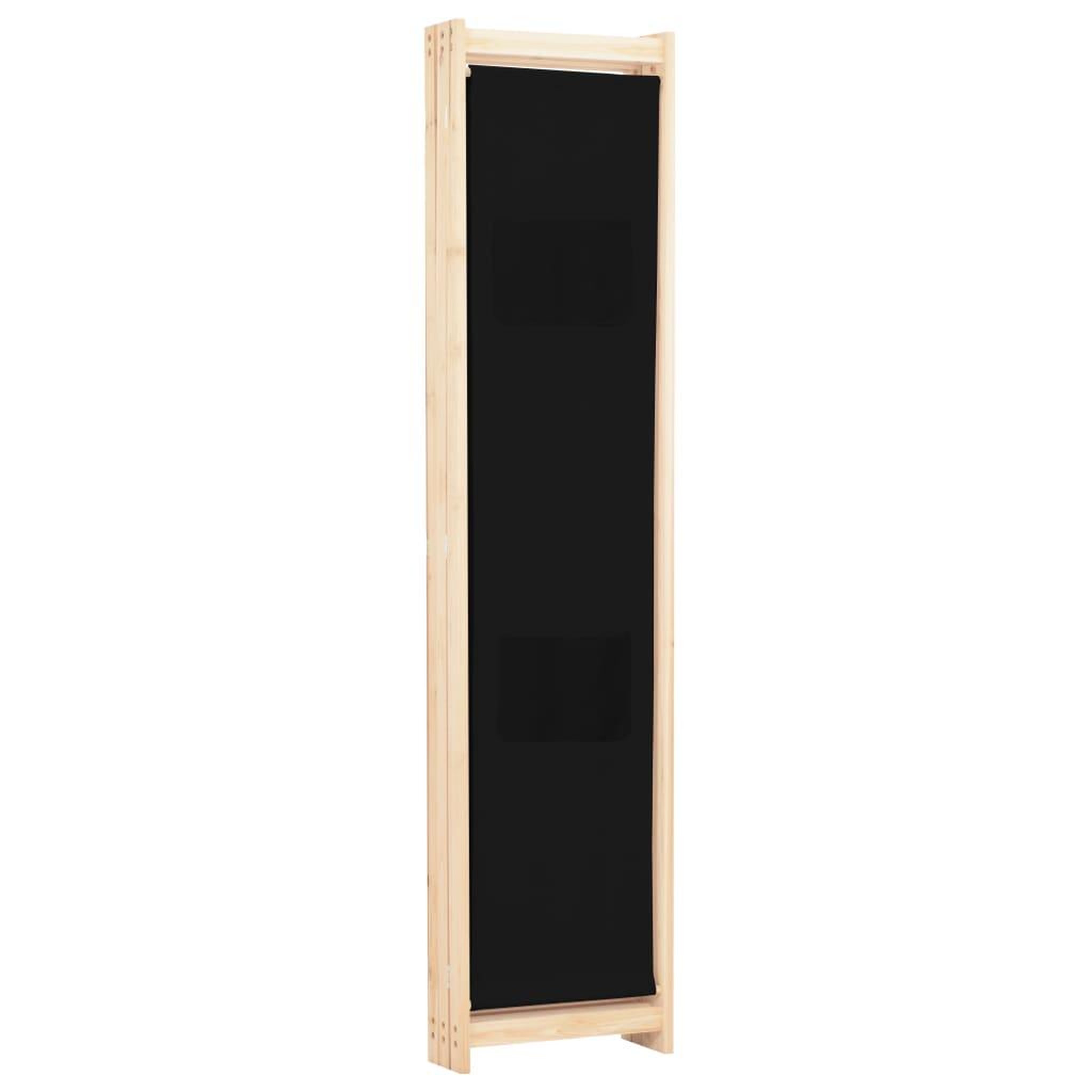Voir la diapositive 4 : VIDAXL Cloison de separation 3 panneaux Noir 120x170x4 cm Tissu