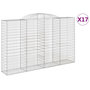 Voir la diapositive 2 : VIDAXL Paniers a gabions arques 17 pcs 300x50x180/200 cm fer galvanise