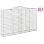 Voir la diapositive 2 : VIDAXL Paniers a gabions arques 17 pcs 300x50x180/200 cm fer galvanise