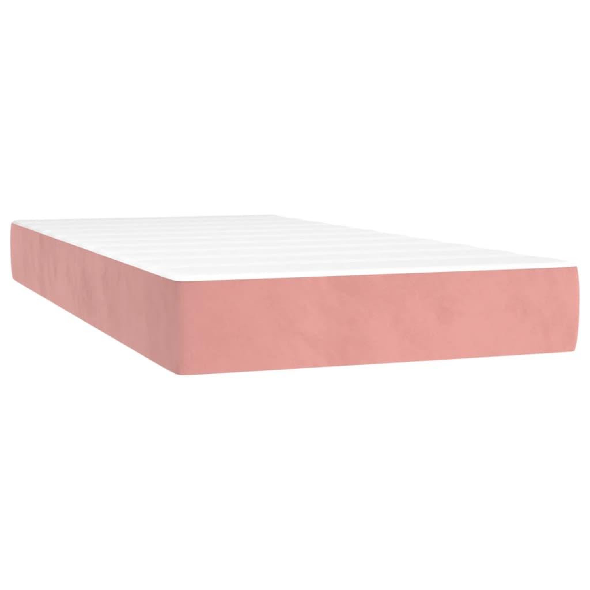 Voir la diapositive 5 : VIDAXL Sommier a lattes de lit avec matelas Rose 200x200 cm Velours