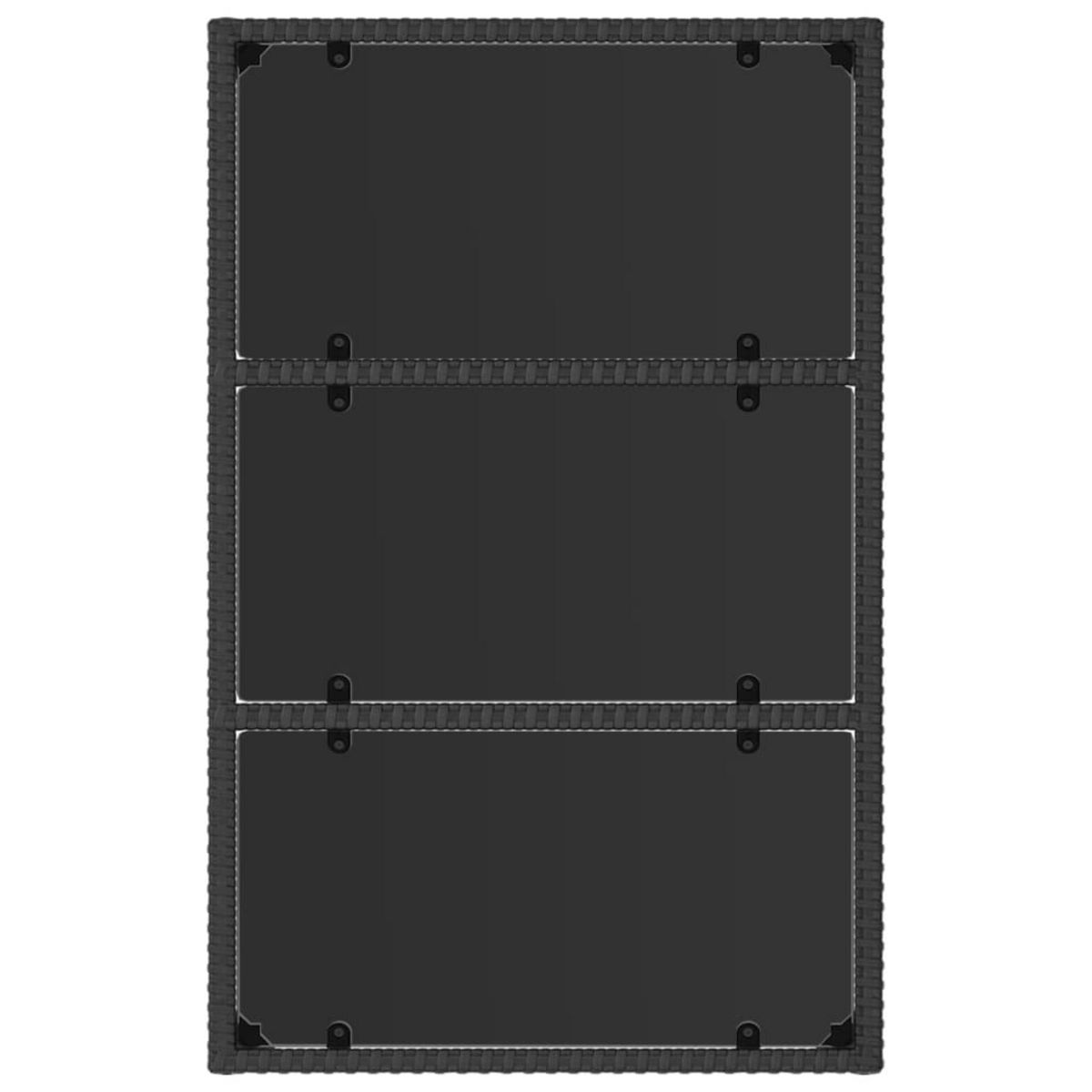 VIDAXL Salon de jardin 4 pcs avec coussins Noir Resine tressee