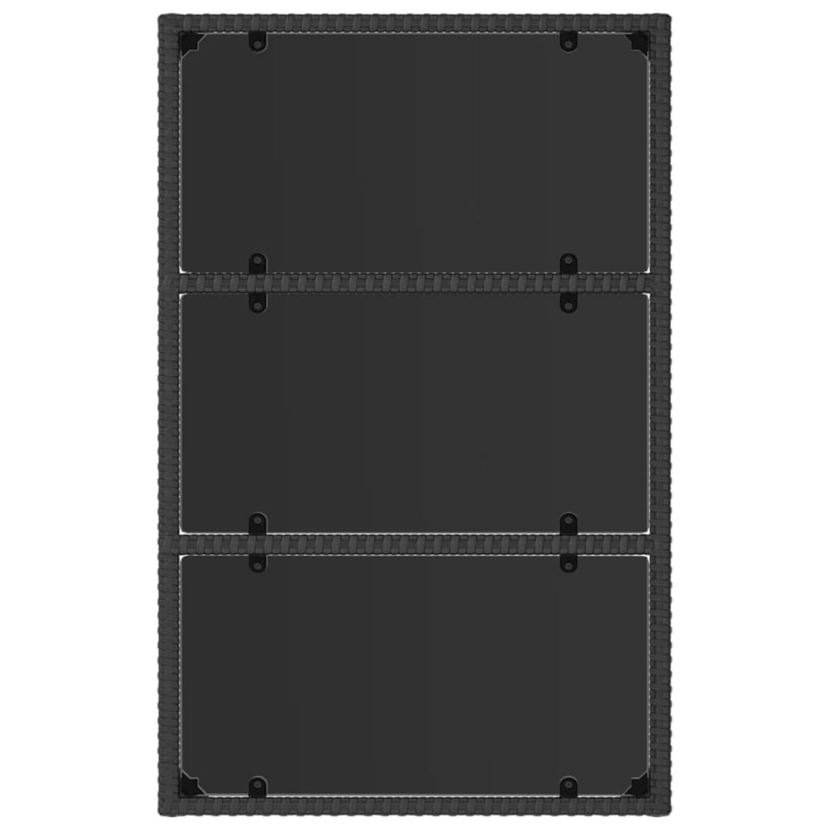 VIDAXL Salon de jardin 4 pcs avec coussins Noir Resine tressee