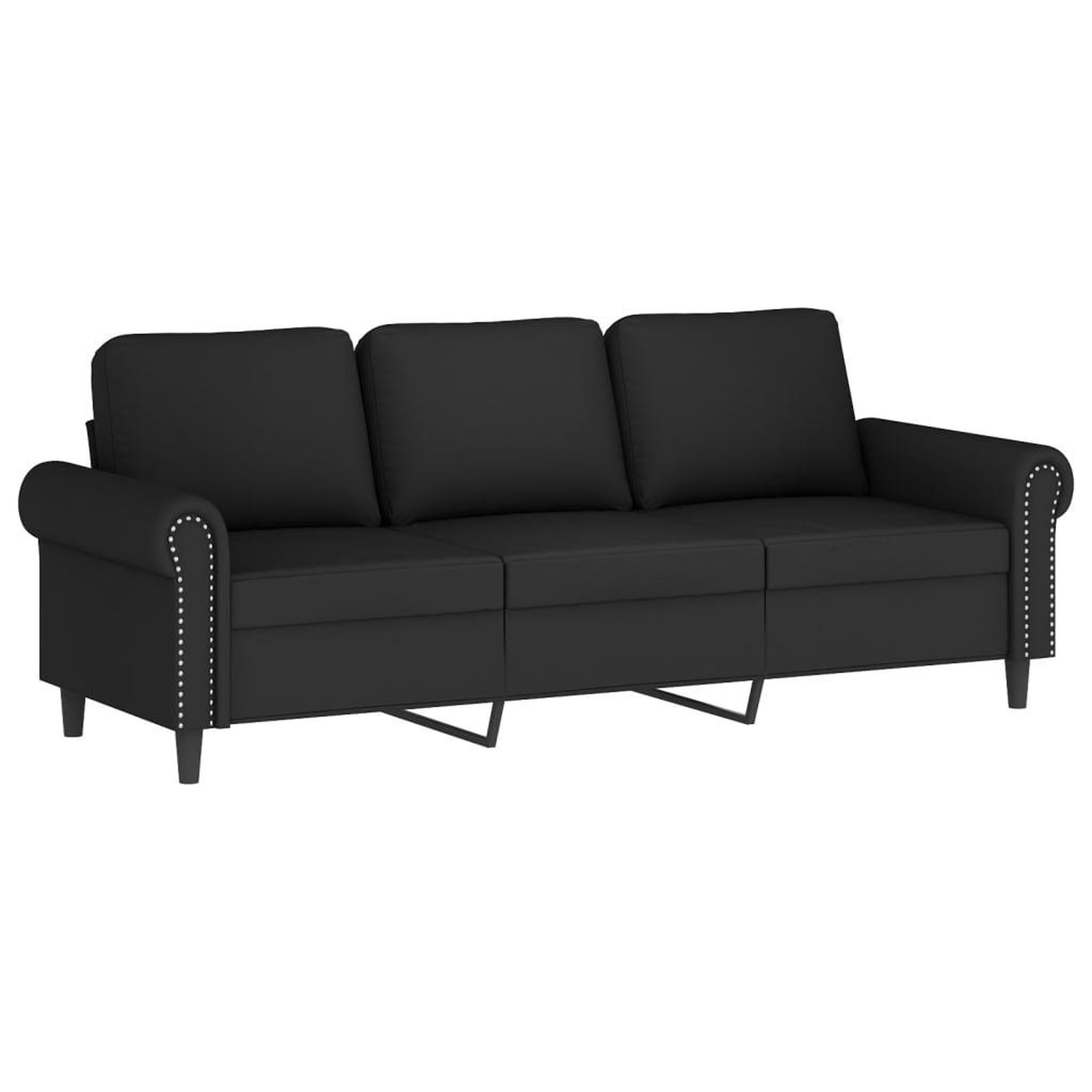 Voir la diapositive 4 : VIDAXL Ensemble de canapes 2 pcs avec coussins noir velours