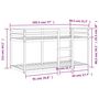 Voir la diapositive 6 : VIDAXL Lit superpose sans matelas cire marron 75x190 cm pin massif