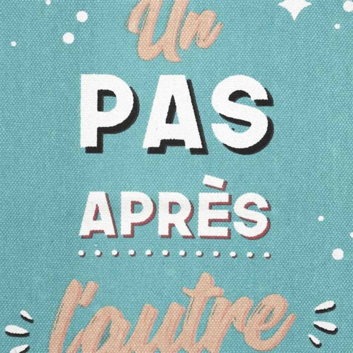 Paris Prix Tapis Déco  Un Pas Après l'Autre  50x80cm Bleu