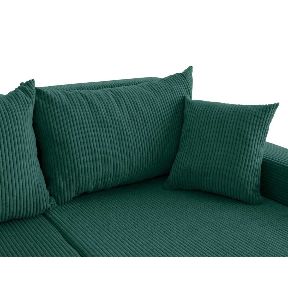 BEST MOBILIER Valos - canapé panoramique en u - 7 places - convertible avec coffres - en velours côtelé