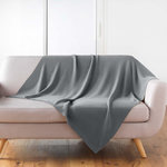 Paris Prix Plaid Déco Uni  Tricotine  125x150cm Gris