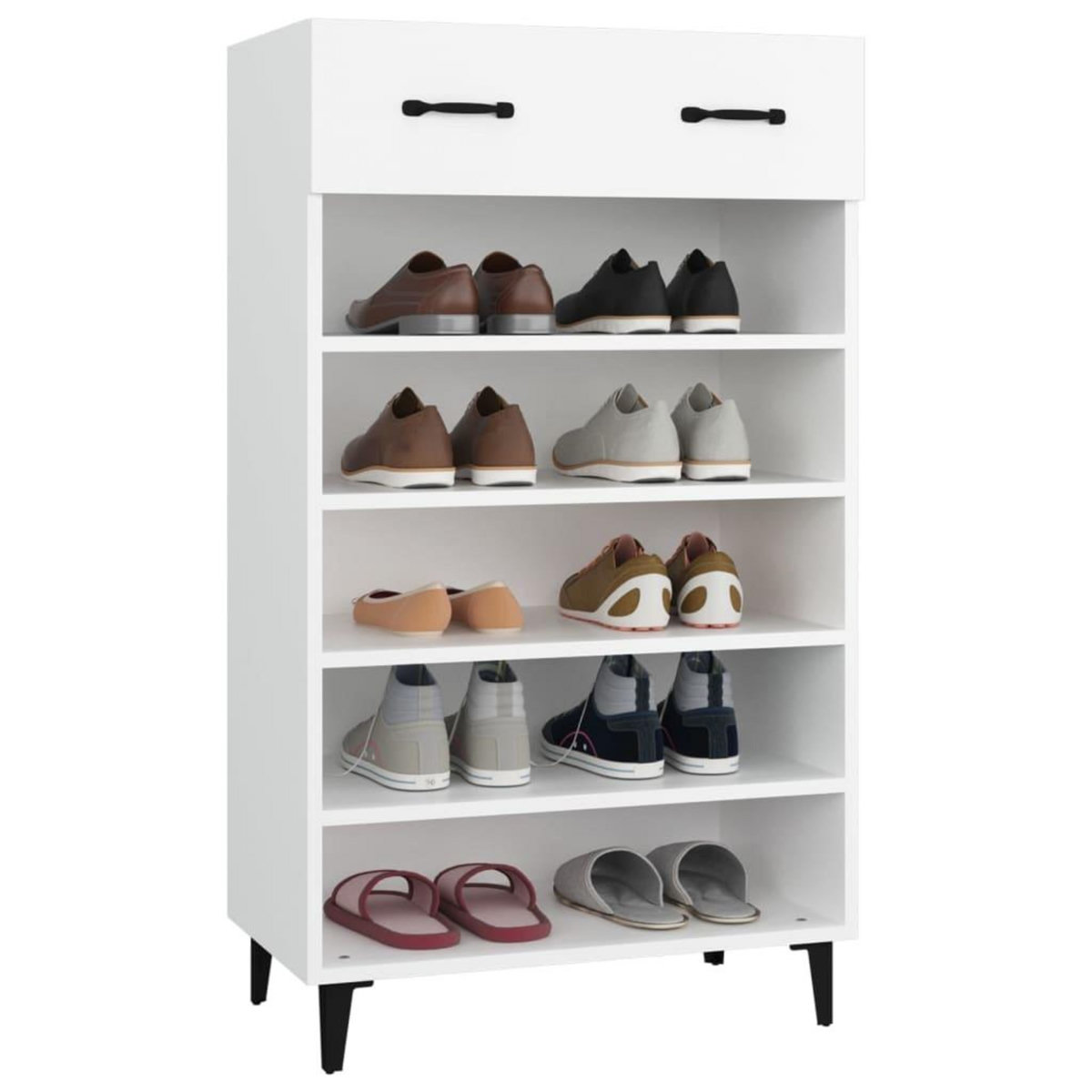 VIDAXL Armoire a chaussures Blanc 60x35x105 cm Bois d'ingenierie