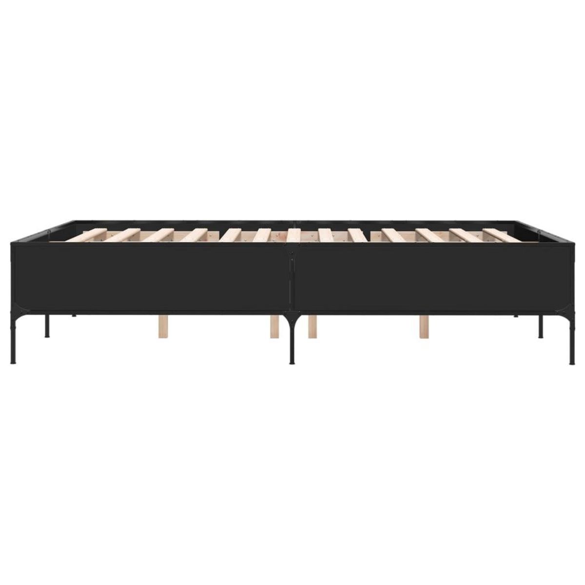 VIDAXL Cadre de lit sans matelas noir 120x190 cm