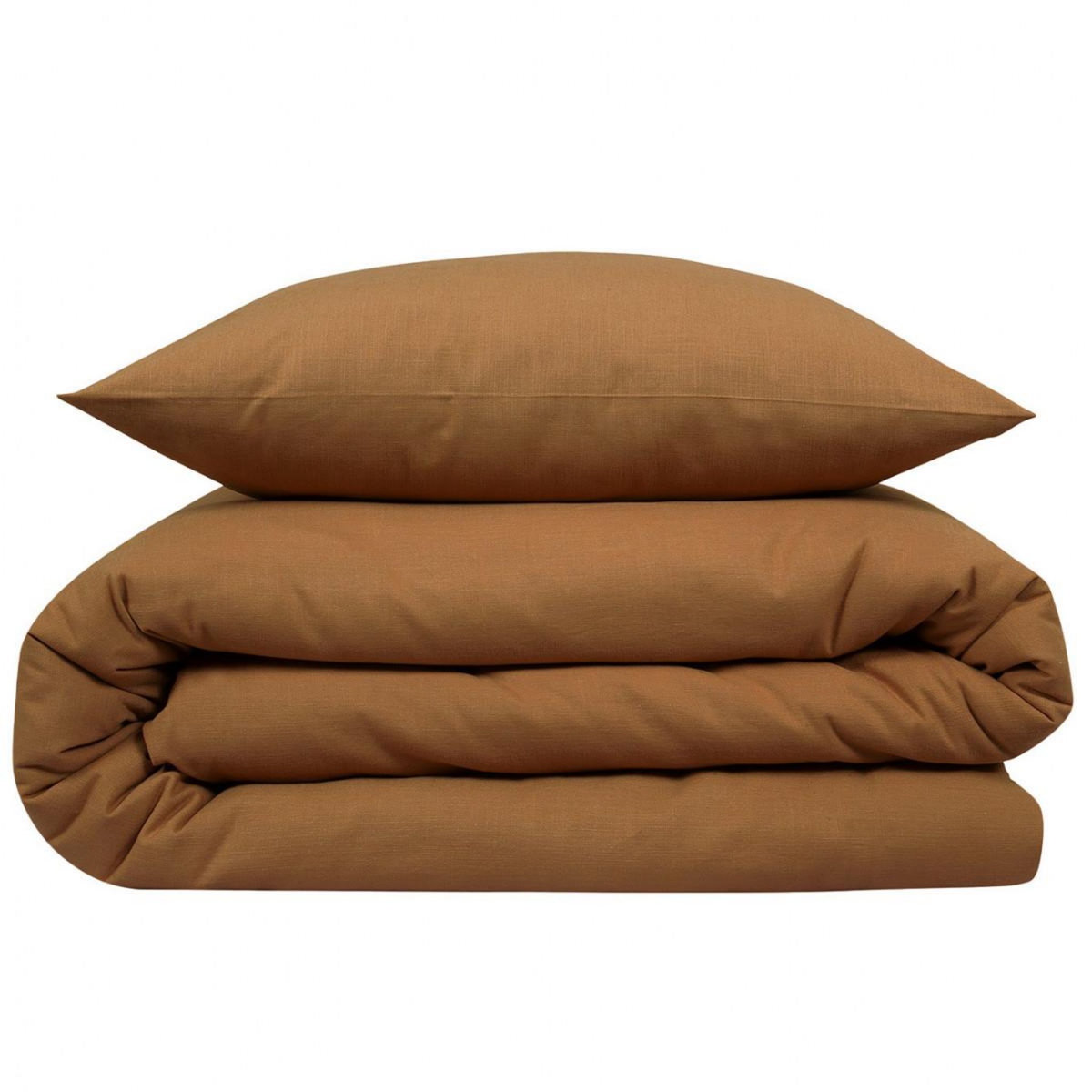 FUTURE HOME Parure de lit 2 personnes unie effet lin