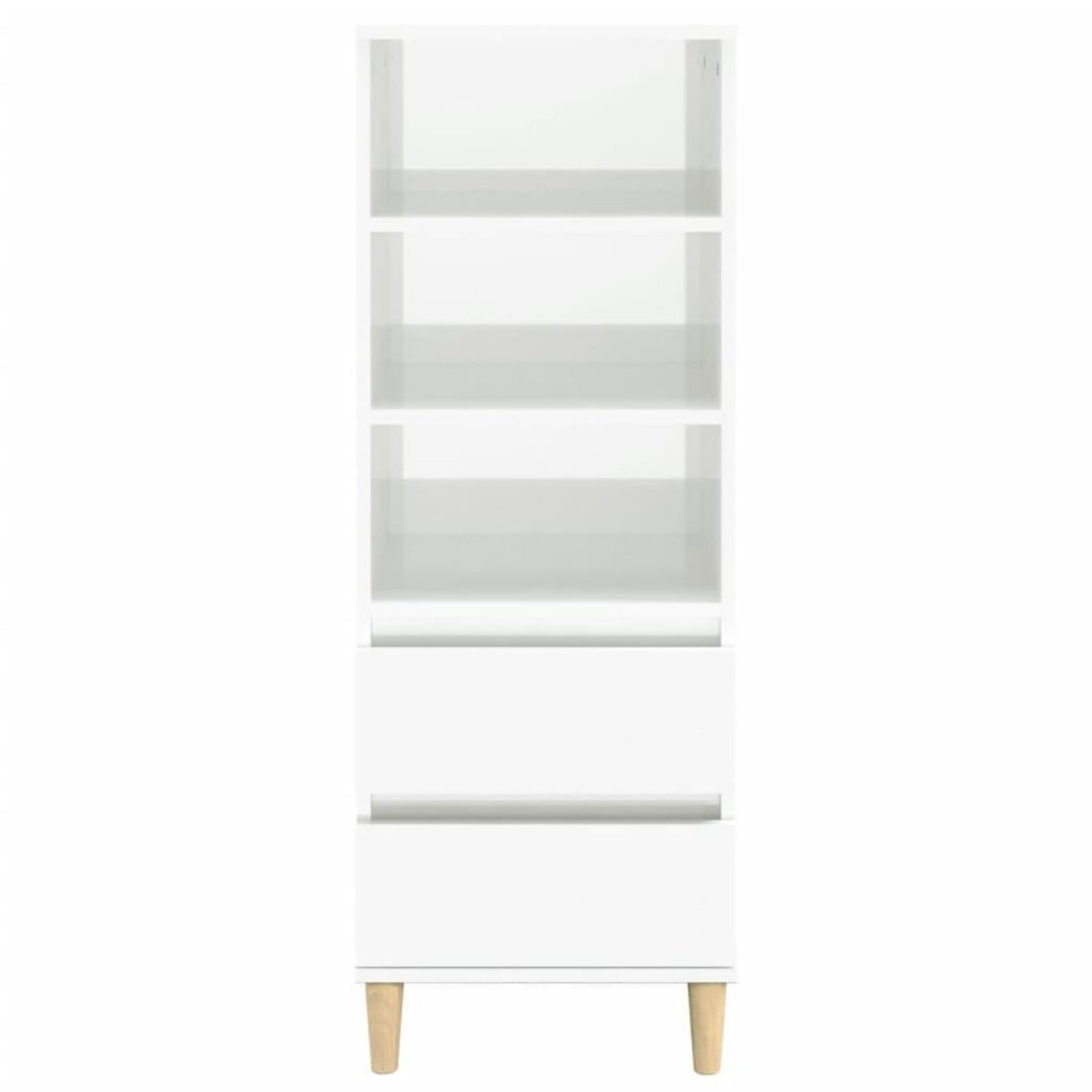 VIDAXL Buffet haut Blanc brillant 40x36x110 cm Bois d'ingenierie