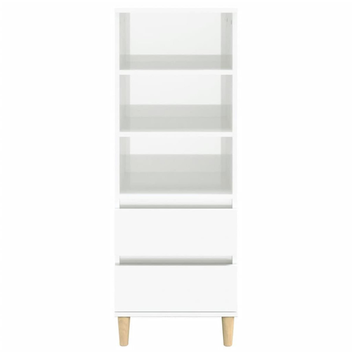 VIDAXL Buffet haut Blanc brillant 40x36x110 cm Bois d'ingenierie