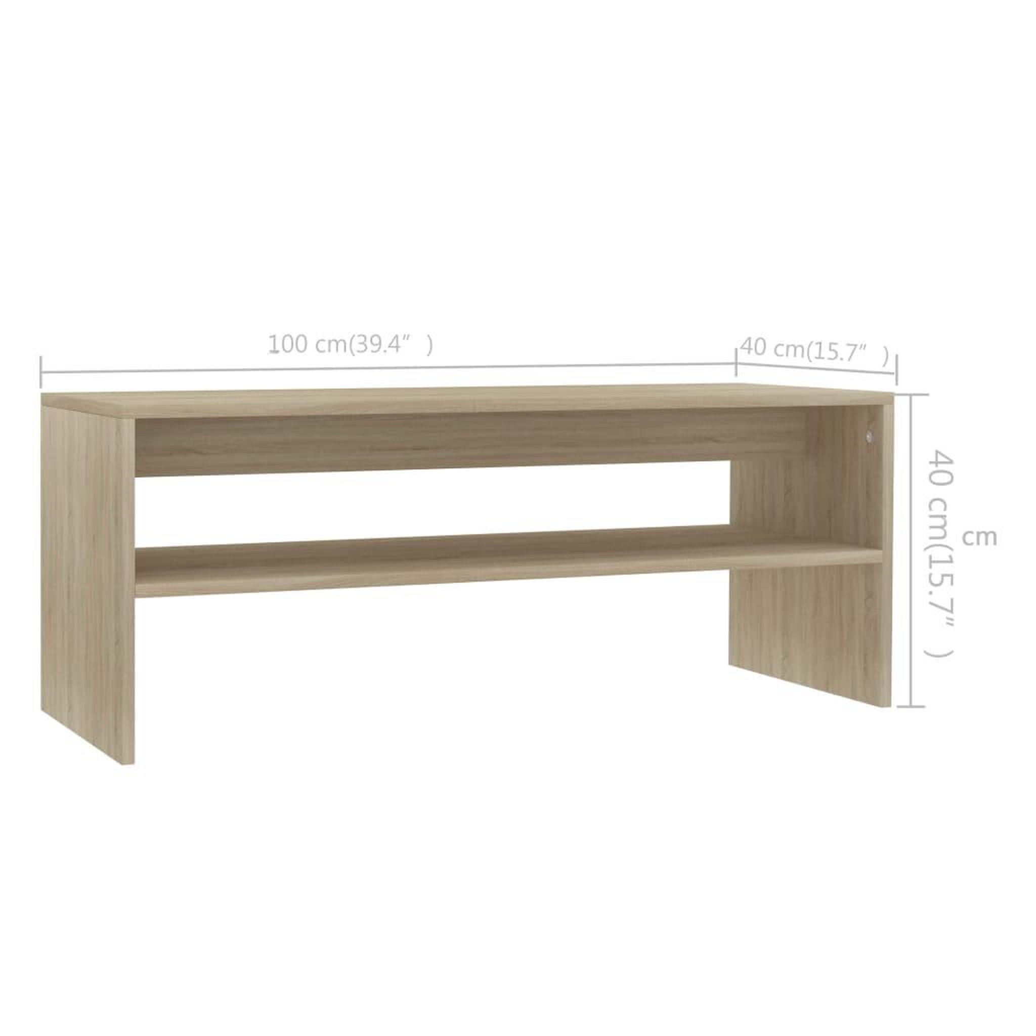 Voir la diapositive 6 : VIDAXL Table basse Chene sonoma 100x40x40 cm Bois d'ingenierie