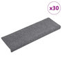 Voir la diapositive 1 : VIDAXL Tapis d'escalier auto-adhesifs 30 pcs gris clair 65x21x4 cm