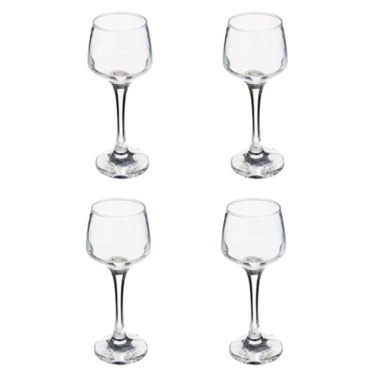 SECRET DE GOURMET Lot de 4 Verres à Liqueur  Elaya  9cl Transparent