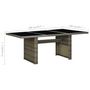 Voir la diapositive 6 : VIDAXL Table de jardin Marron Resine tressee et verre trempe