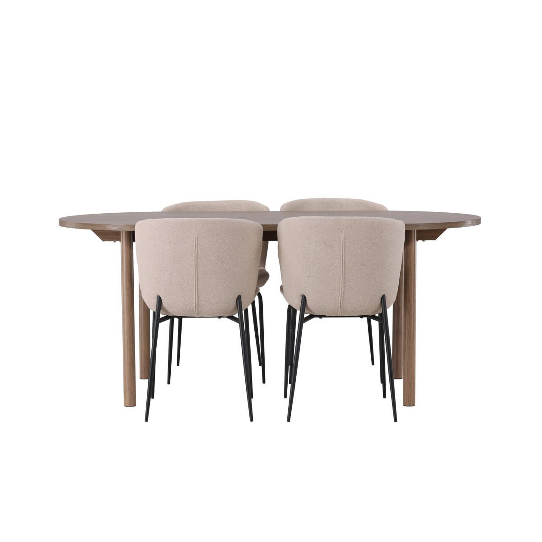 Voir la diapositive 2 : Paris Prix Ensemble table à manger & 4 chaises  andy & modesto  180cm naturel & beige