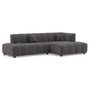Voir la diapositive 2 : LISA DESIGN Curtis - canapé d'angle droit 4 places en tissu texturé