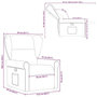 Voir la diapositive 6 : VIDAXL Fauteuil inclinable Taupe Tissu
