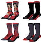 FREEGUN Lot de 4 paires de chaussettes One Piece. Coloris disponibles : Rouge