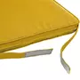 HESPERIDE Galette de chaise d'extérieur à scratch Korai - 40 x 40 cm - Jaune moutarde