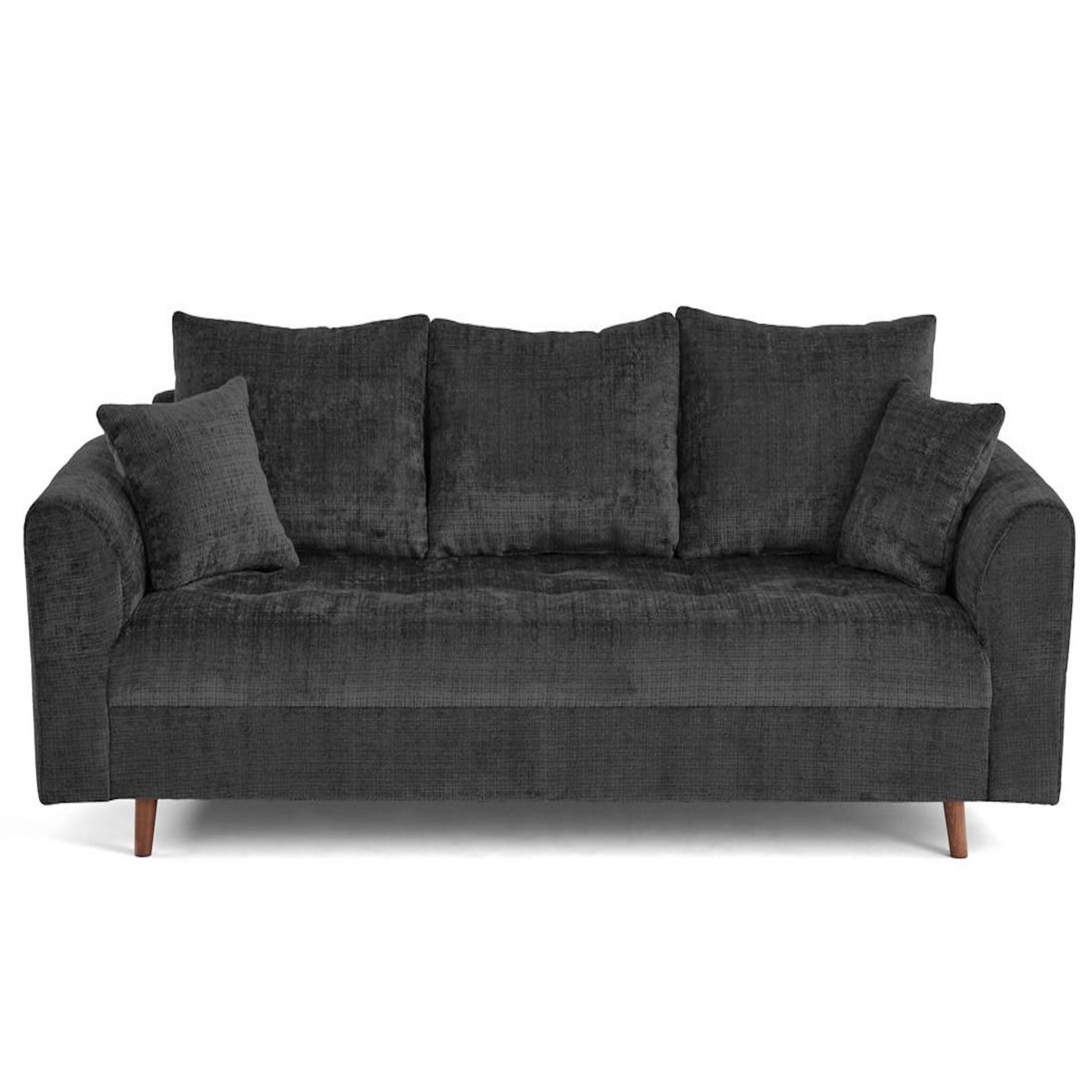 LISA DESIGN Rune - canapé droit 3 places en velours texturé