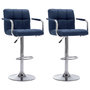 Voir la diapositive 1 : VIDAXL Chaises de bar lot de 2 bleu tissu