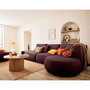 Voir la diapositive 1 : LISA DESIGN Santorini - canapé modulable d'angle droit + pouf - 5 places - en tissu texturé