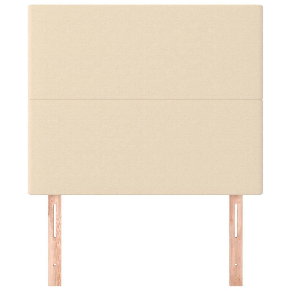 VIDAXL Tetes de lit 2 pcs Creme 100x5x78/88 cm Tissu