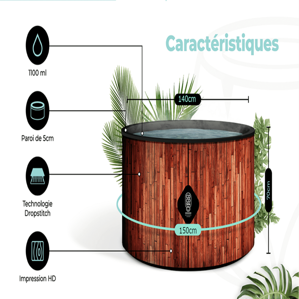 COCO SPA Spa gonflable Exotik