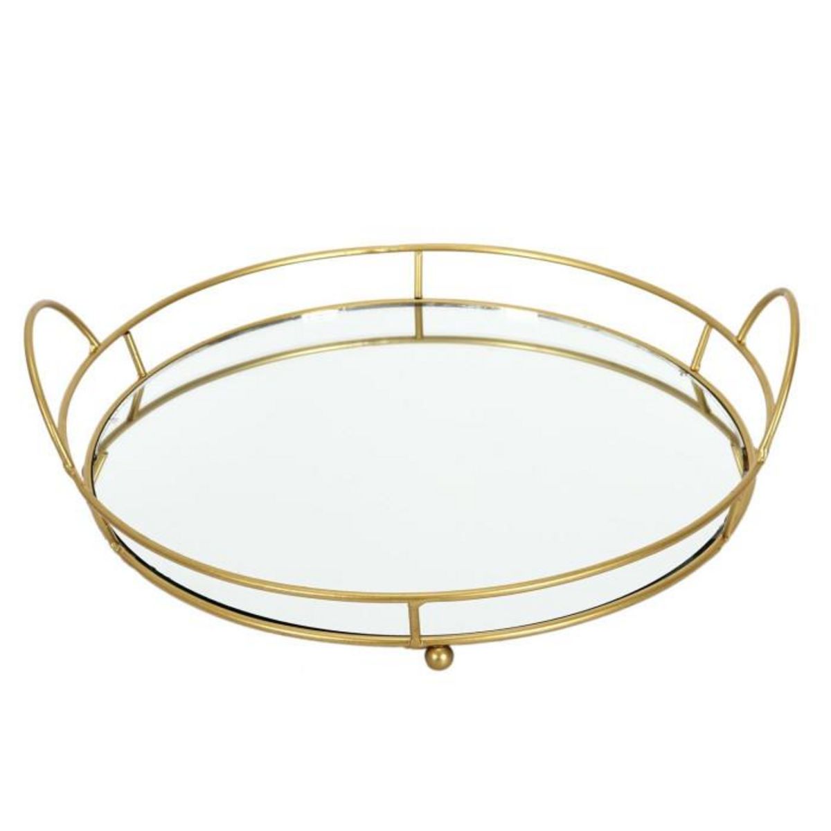 Paris Prix Plateau de Présentation  Miroir  32cm Or