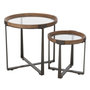 Voir la diapositive 1 : Paris Prix Lot de 2 Tables d'Appoint en Verre  Luki  60cm Naturel