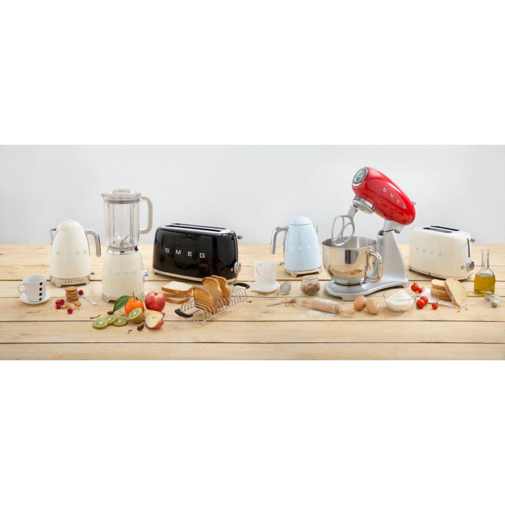 Voir la diapositive 4 : SMEG Grille-pain tsf01pbeu bleu azur