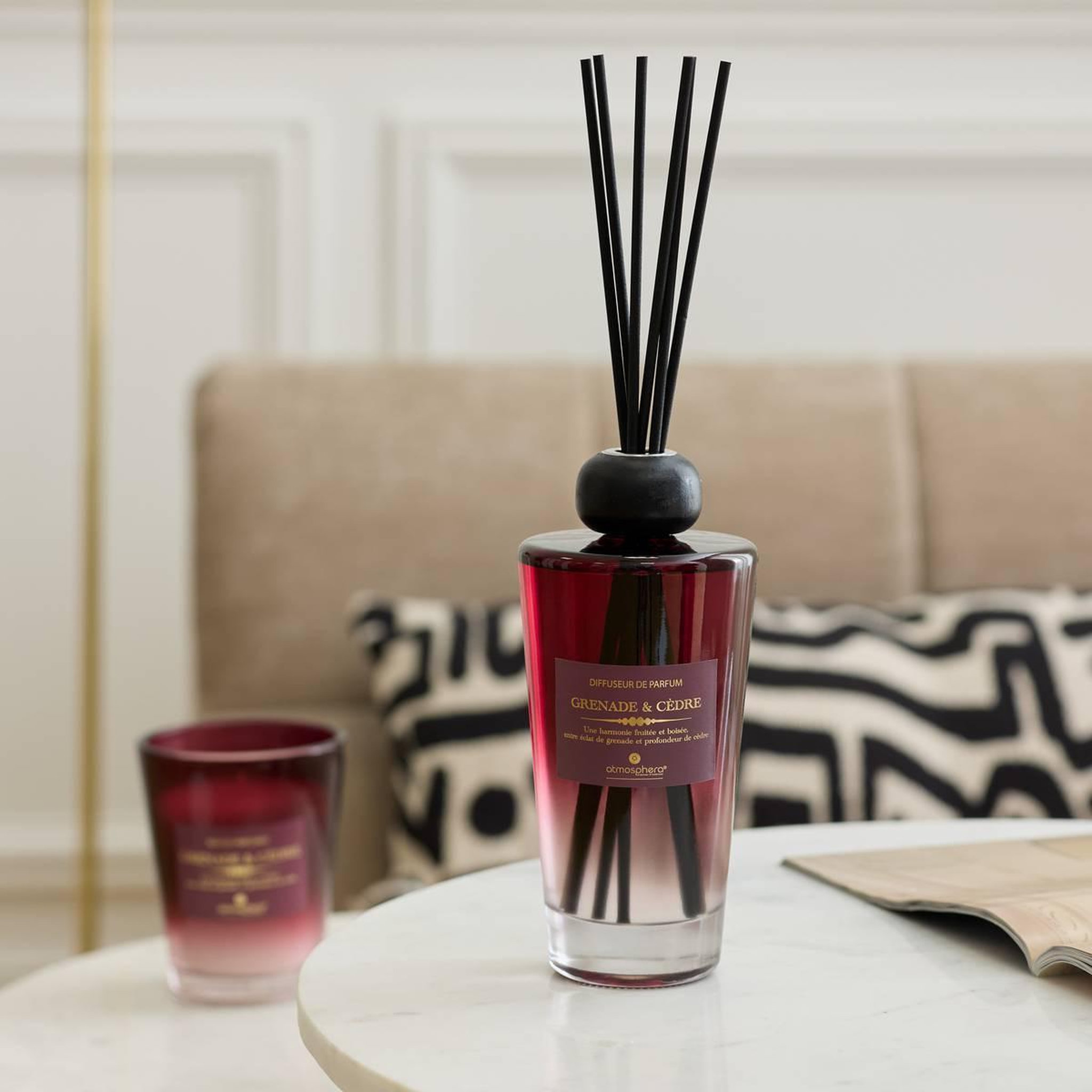 Voir la diapositive 2 : ATMOSPHERA Diffuseur de parfum  alma  500ml grenade & cèdre