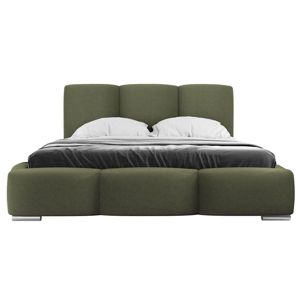 BEST MOBILIER Noa - lit coffre - 180x200 cm - en velours - sommier inclus