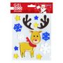 Voir la diapositive 1 : GLOBAL GIFT Stickers gel Noël pour fenêtre - Renne de Noël