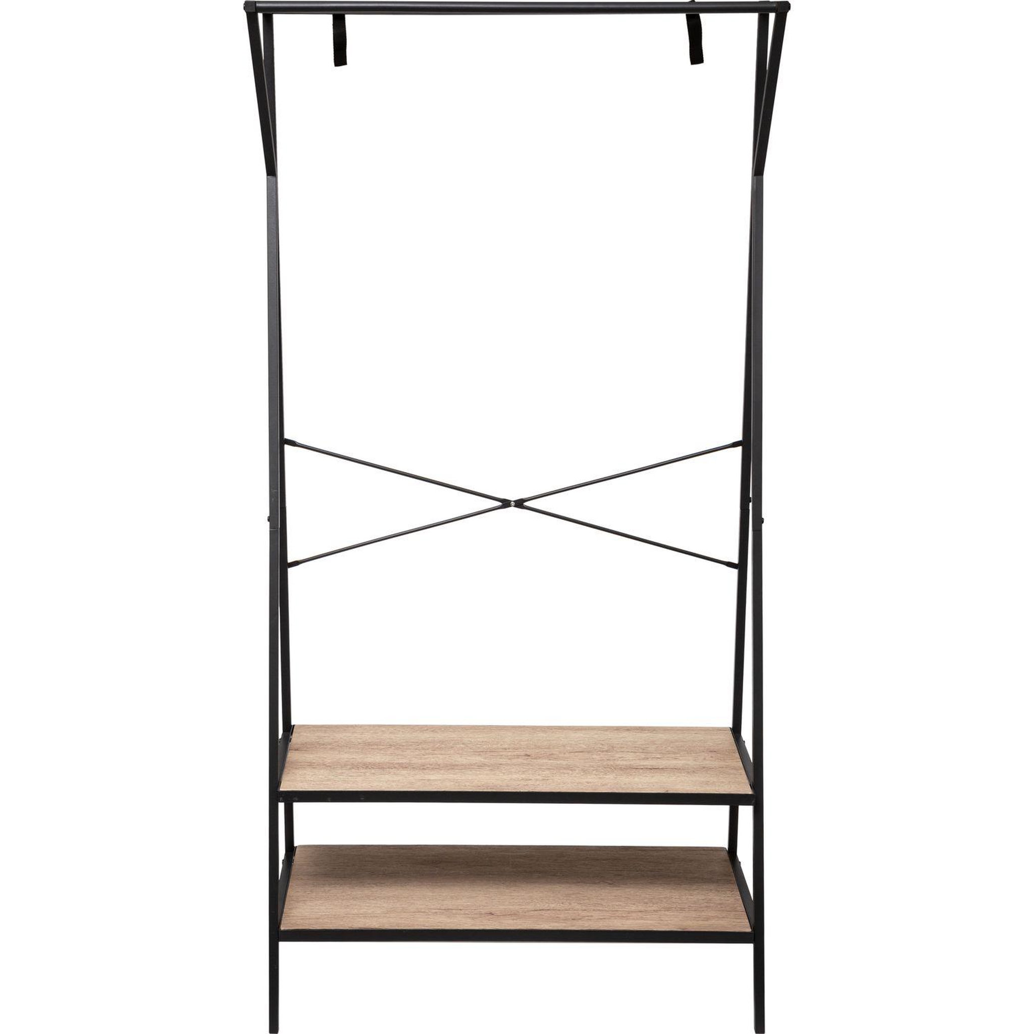 Voir la diapositive 2 : FIVE Porte-manteaux design industriel Jano - L. 80 x H. 160 cm - Noir